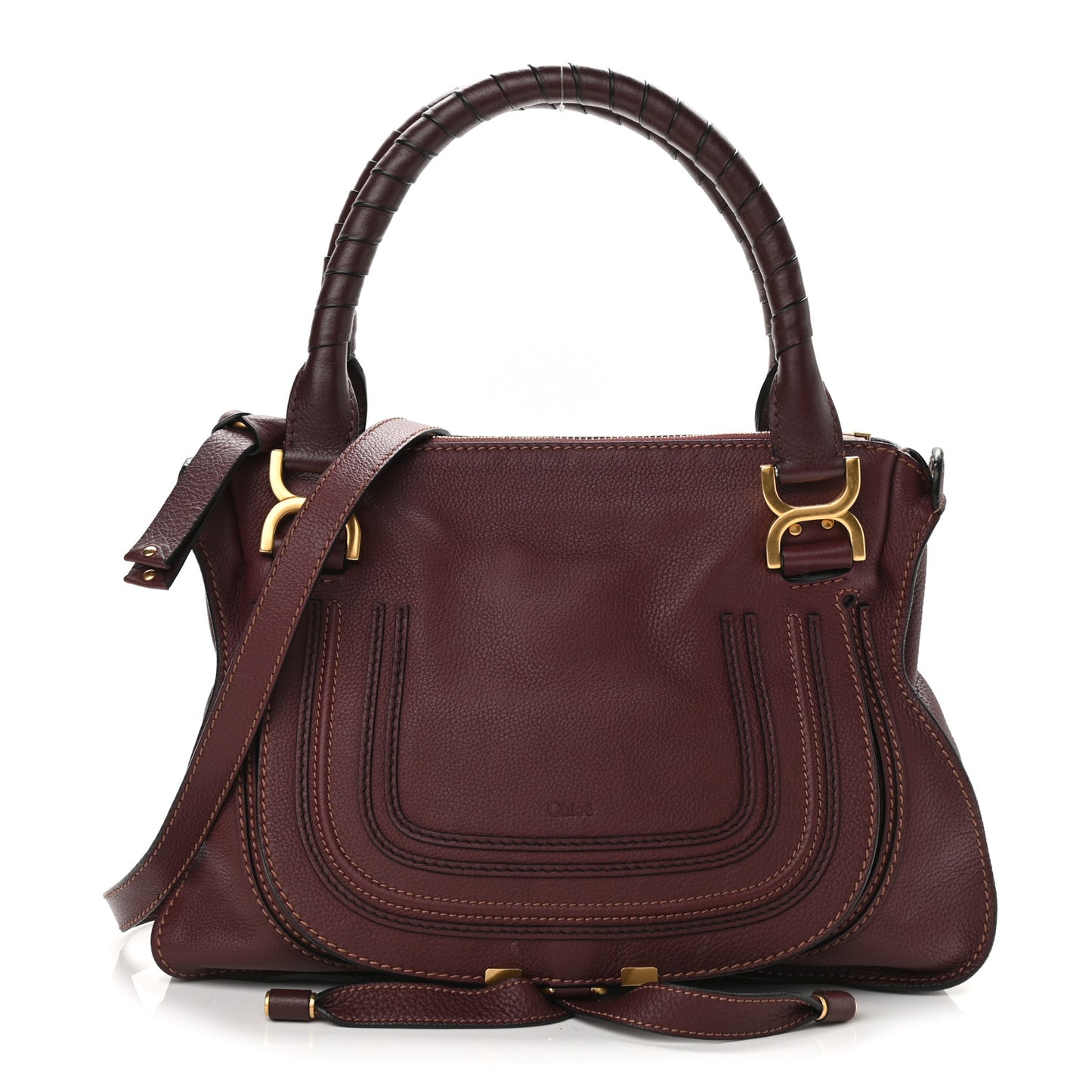 Calfskin Medium Marcie Satchel Dark Velvet