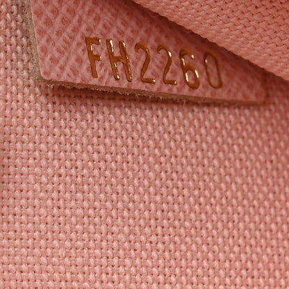 Louis Vuitton Damier Azur Pochette Felicie Chain Wallet Rose Ballerine 8 of 16