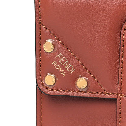 Fendi Vitello Grace Matte Small Flip Tote Rust 6 of 10