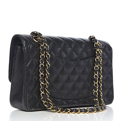 Chanel Caviar Quilted Medium Double Flap Black 3 of 17