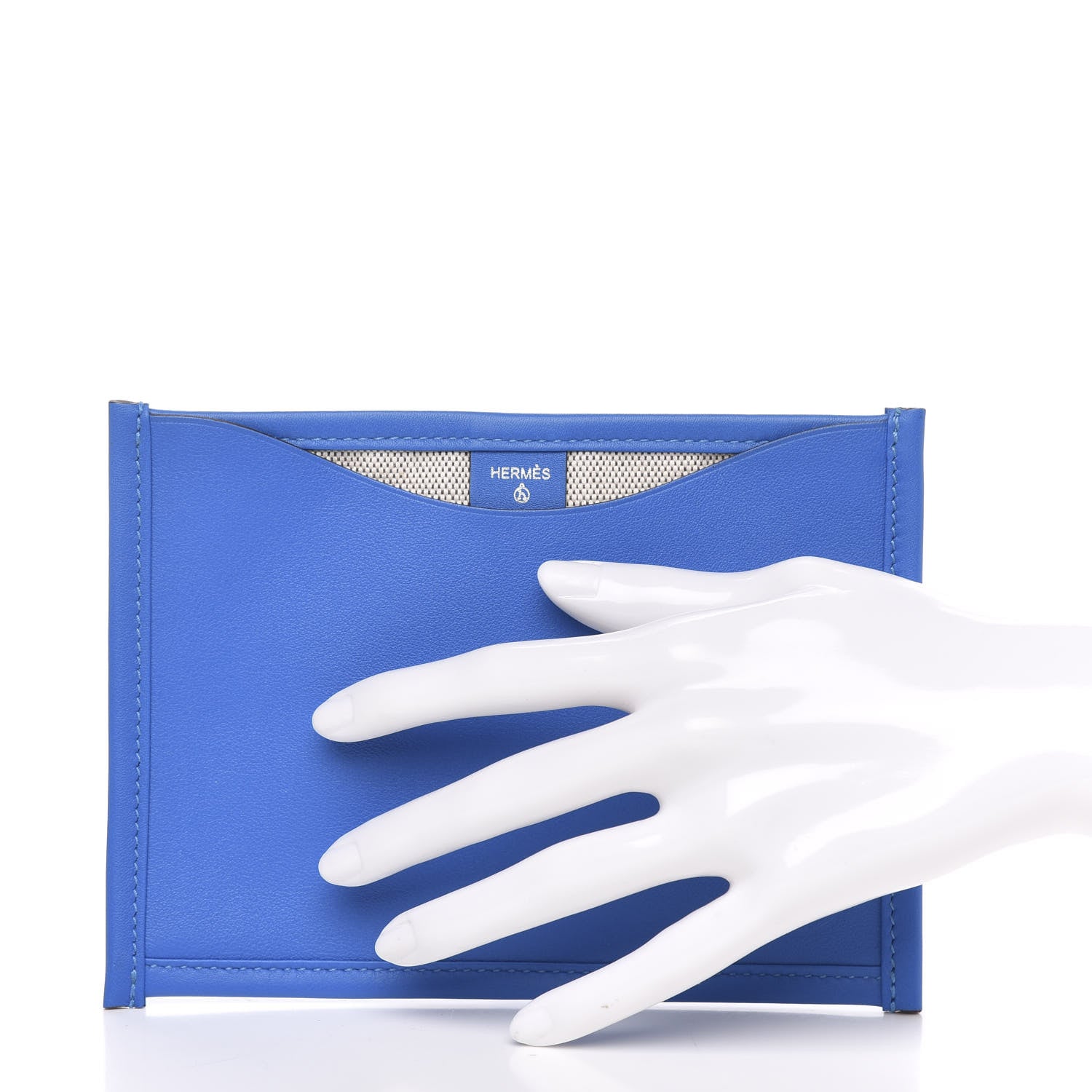 Hermes Swift Toile Petit H Passport Holder Bleu Frida 2 of 8