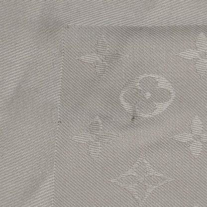 Louis Vuitton Silk Wool Monogram Shawl Beige 10 of 16