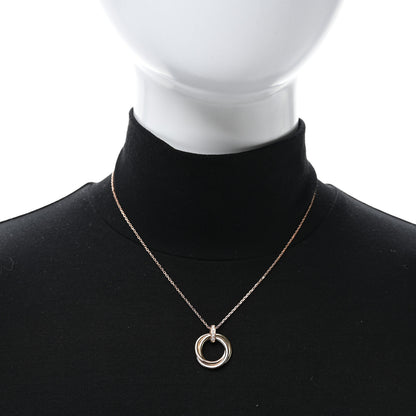 Cartier 18K Pink White Yellow Gold Diamond Trinity Pendant Necklace 2 of 4