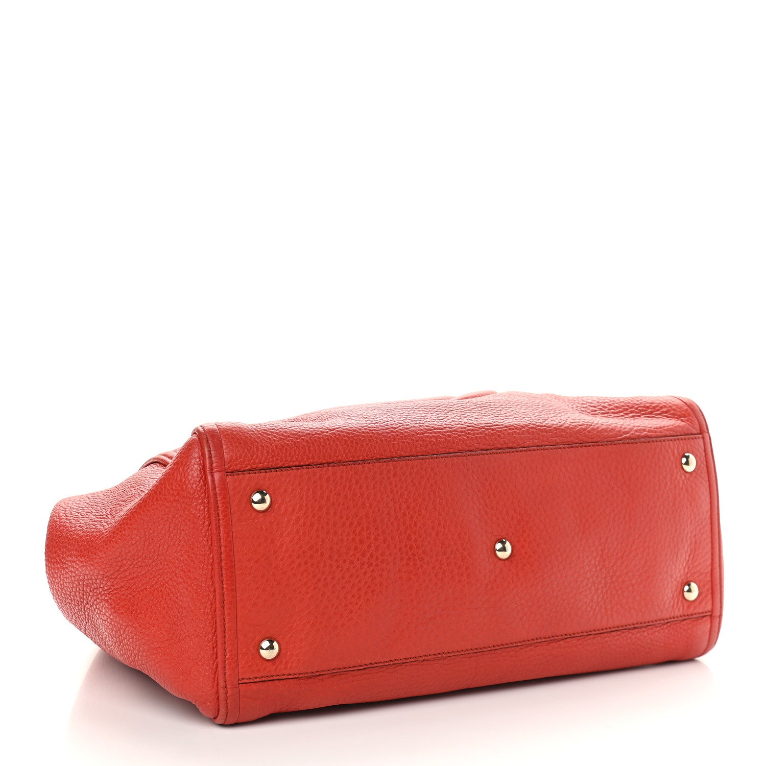 Gucci Pebbled Calfskin Medium Soho Shoulder Bag Red 4 of 13