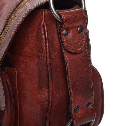 Christian Dior Calfskin Medium Gaucho Double Saddle Bag Red 11 of 13