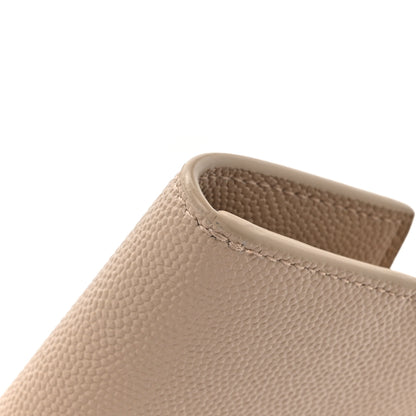 Saint Laurent Grain De Poudre Uptown Pouch Dark Beige 9 of 9