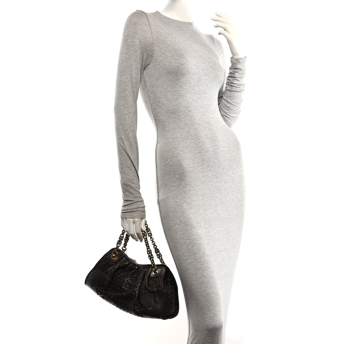 Bottega Veneta Nappa Intrecciato Small Chain Shoulder Bag Moro 2 of 9