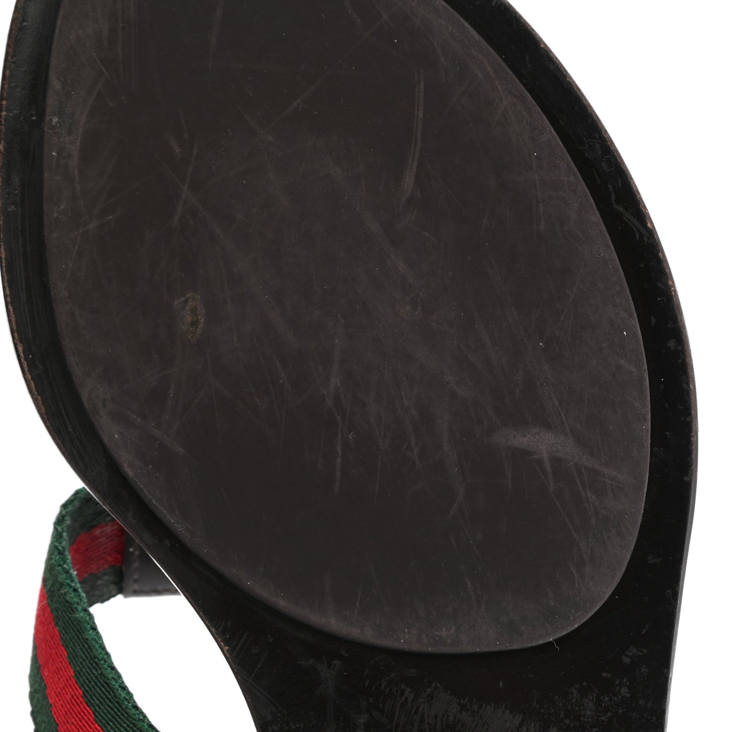 Nylon Guccissima Web Womens Thong Sandals 35 Green Red Black