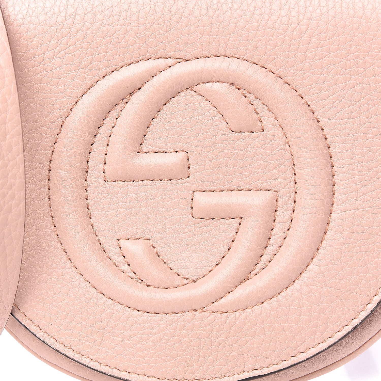 Gucci Pebbled Calfskin Kids Mini Soho Flap Messenger Bag Light Pink 7 of 11