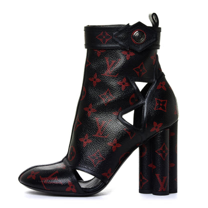 Louis Vuitton Monogram Infrarouge Logomania Ankle Boots 36 Black 1 of 12