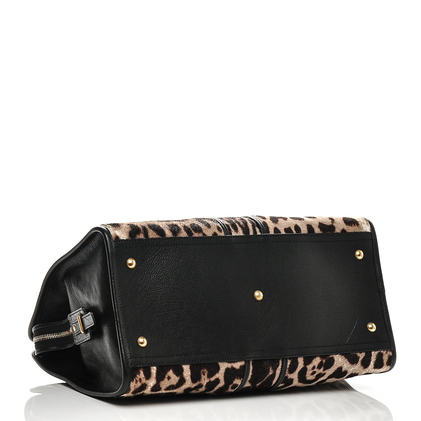 Pony Hair Leopard Print Large Cabas Chyc Black
