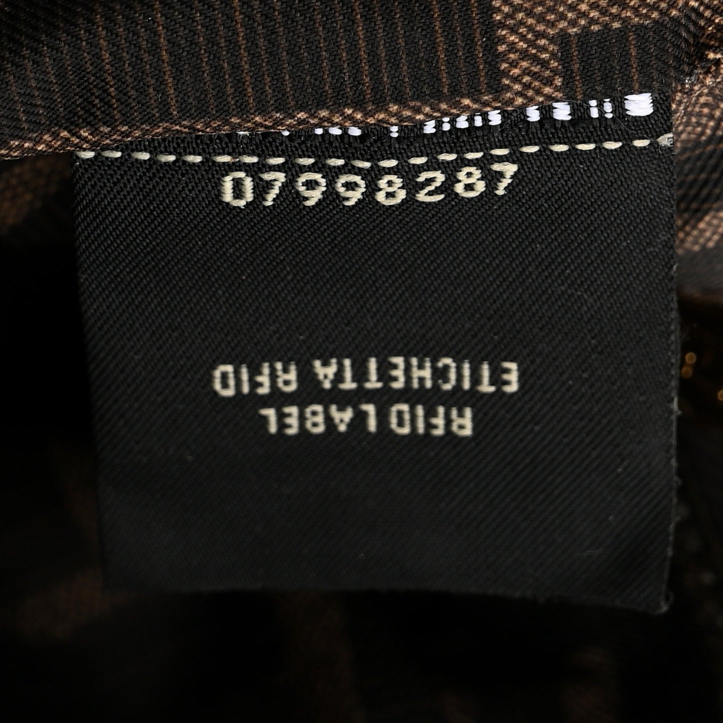 Fabric Jacquard FF 1974 Small Trapezoid Beauty Pouch Tobacco Moro Black