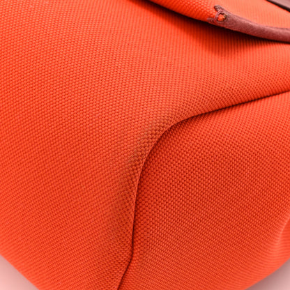 Hermes Vache Hunter Toile Herbag Zip Retourne 31 PM Orange Mecano Rouge H 15 of 15