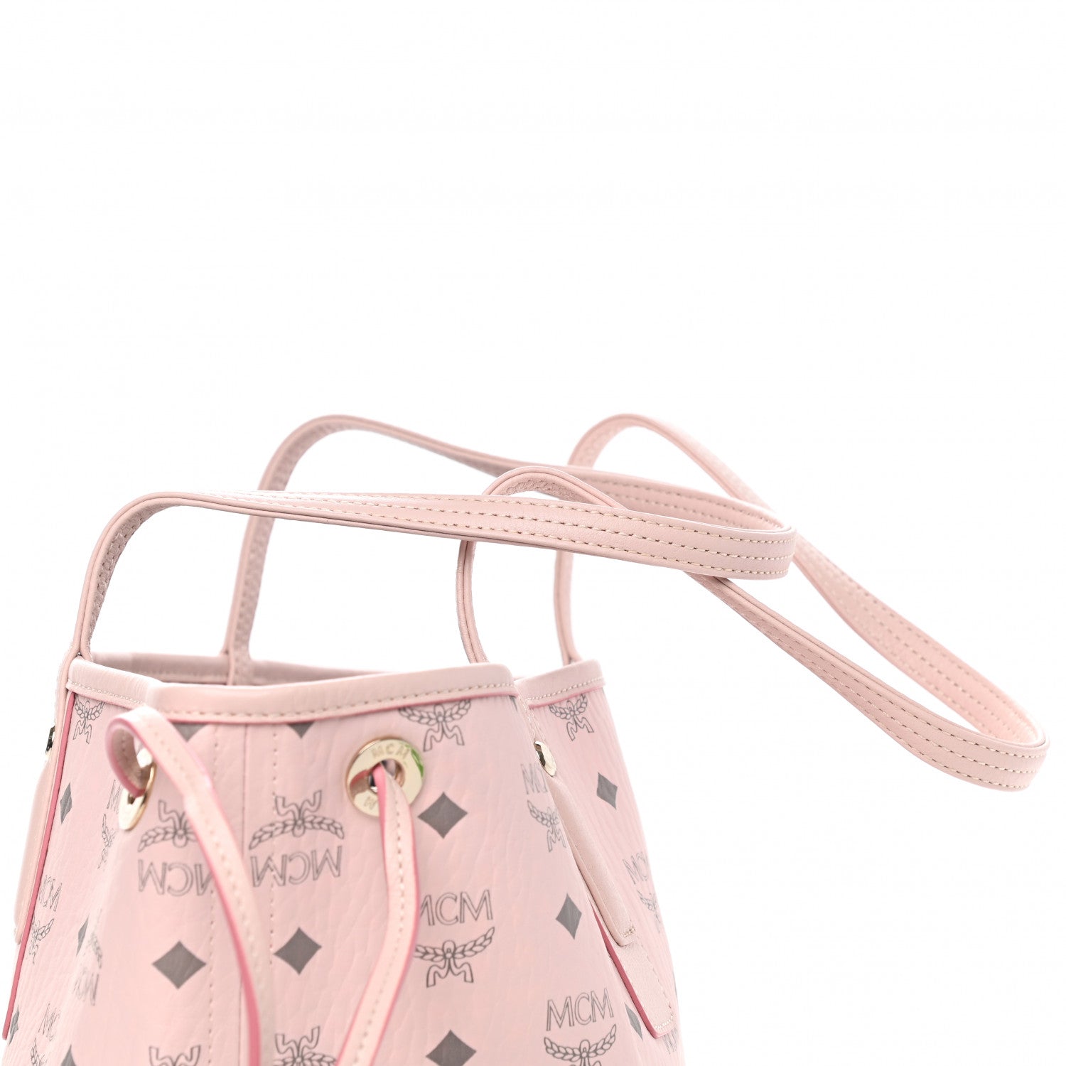 MCM Visetos Medium Liz Reversible Shopper Tote Powder Pink 16 of 16