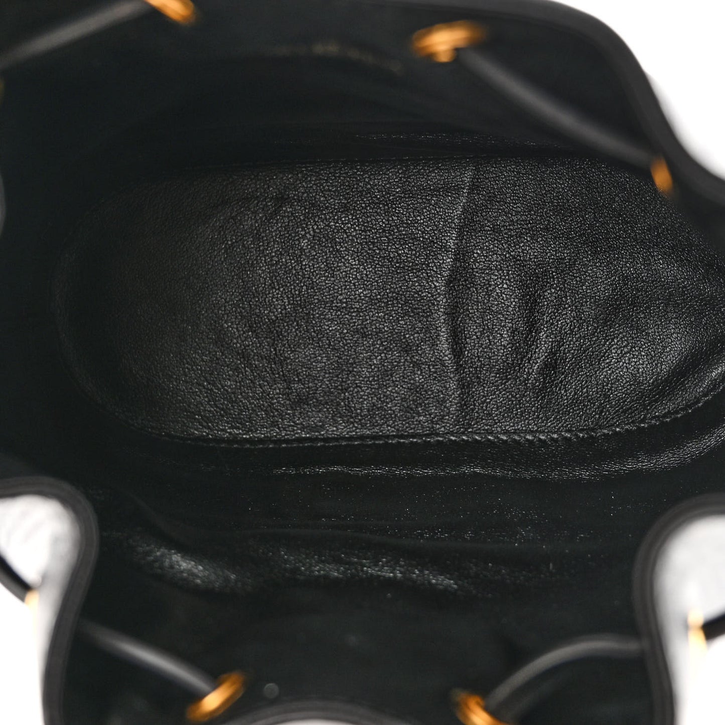 Nappa Mini VLogo Signature Chain Bucket Bag Black