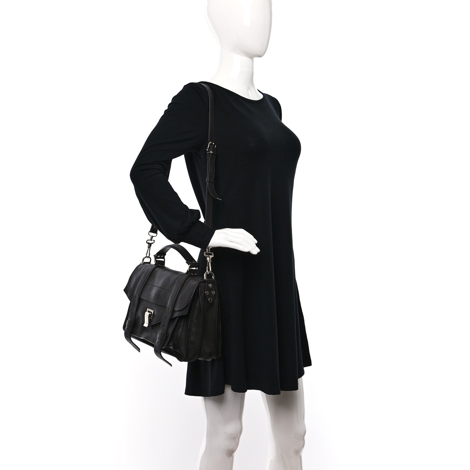 Proenza Schouler Lambskin Medium PS1 Satchel Expresso Dark Espresso 2 of 8