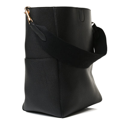 Celine Soft Grained Calfskin Sangle Bucket Bag Black 3 of 11