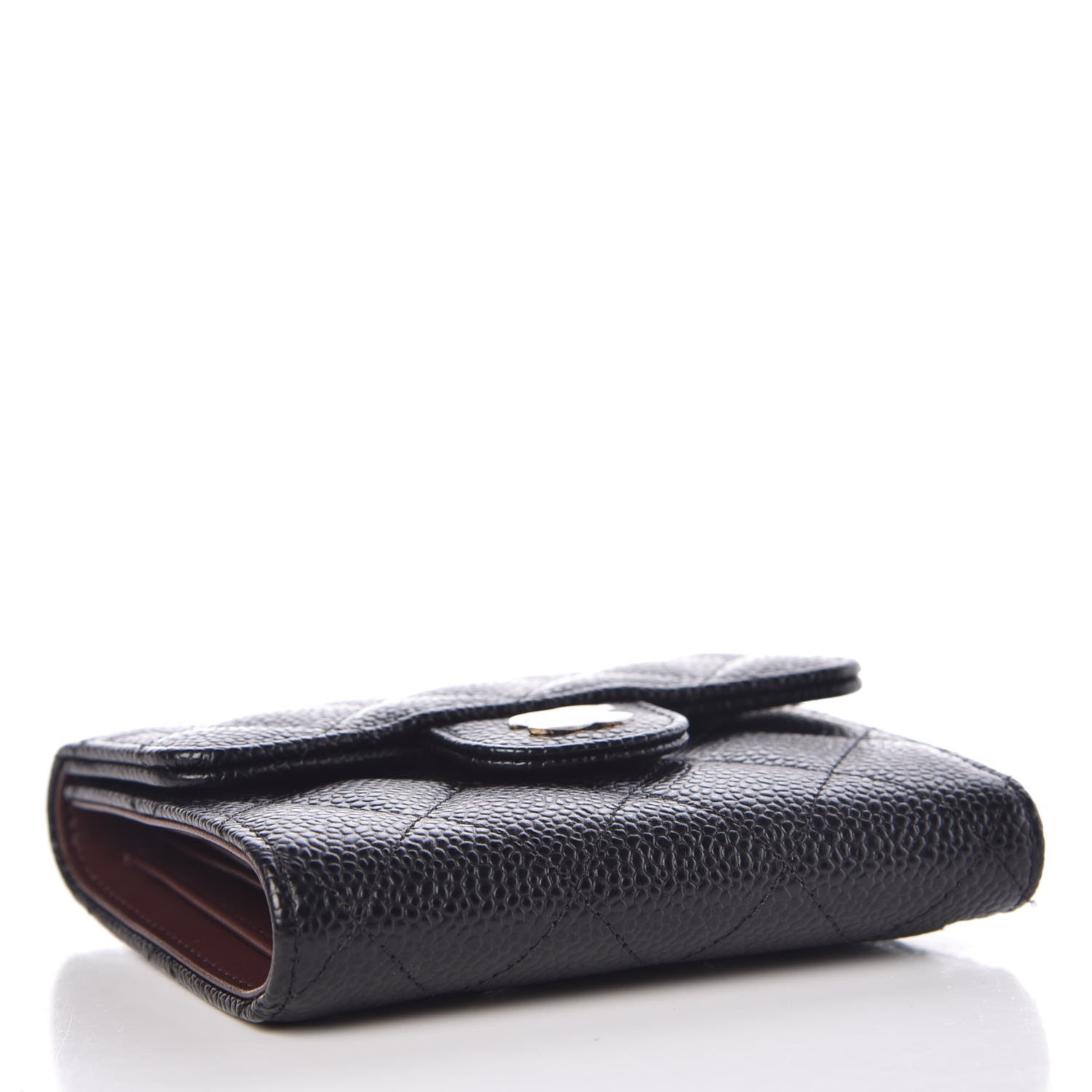 Chanel Caviar Quilted Compact Flap Wallet Black 4 of 9