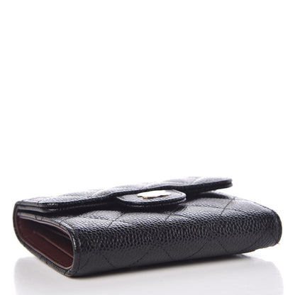 Chanel Caviar Quilted Compact Flap Wallet Black 4 of 9