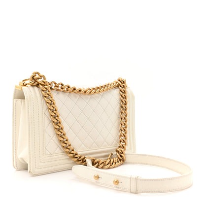 Chanel Caviar Quilted Medium Boy Flap White 3 of 19