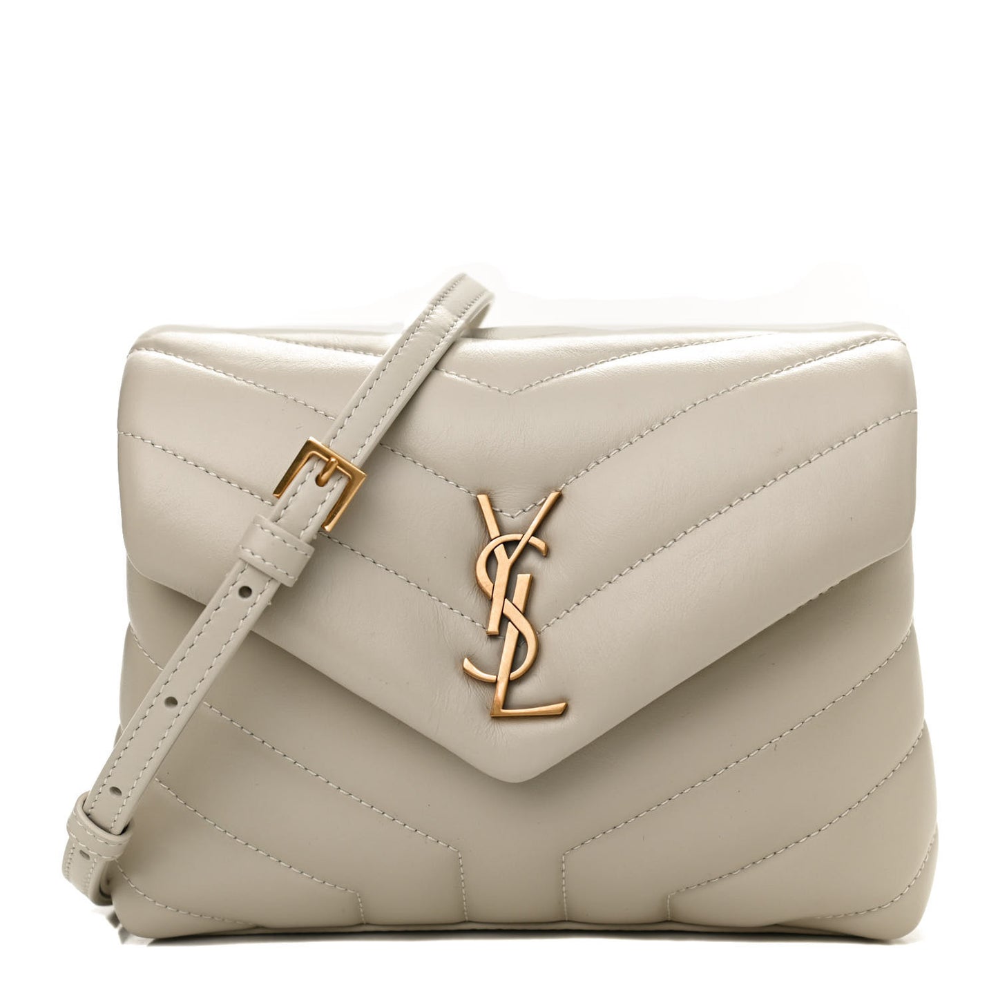 Calfskin Y Quilted Monogram Toy Loulou Crossbody Bag Crema Soft