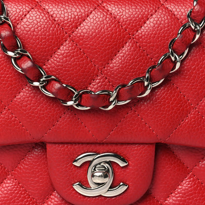 Chanel Caviar Quilted Mini Square Flap Red 8 of 12