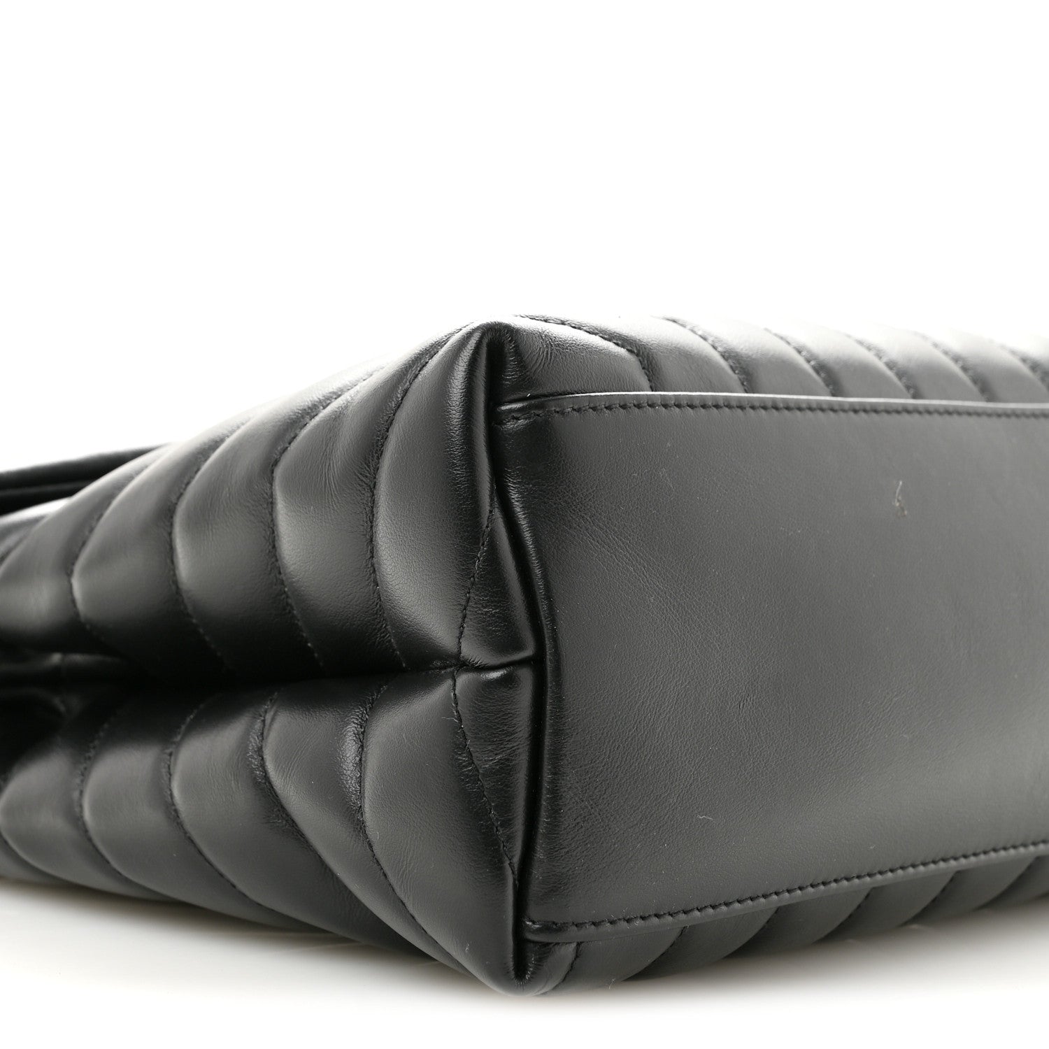 Saint Laurent Calfskin Y Quilted Monogram Monochrome Medium Loulou Chain Satchel Black 9 of 11