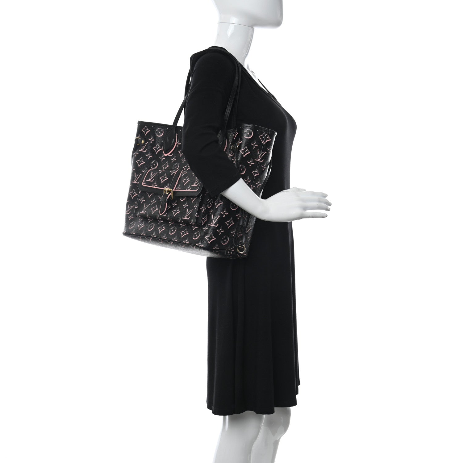Louis Vuitton Monogram Fall For You Neverfull MM Black 2 of 10