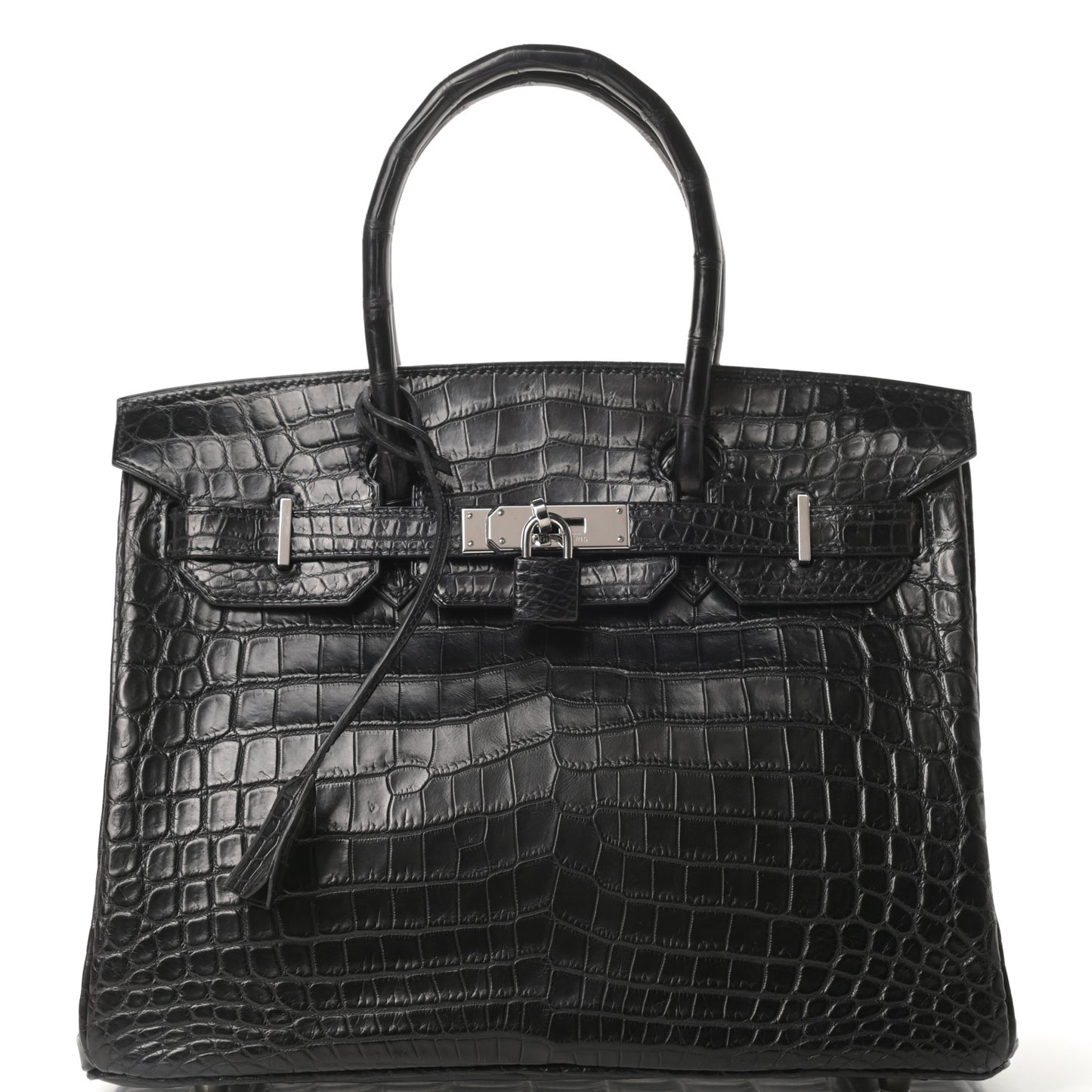 Matte Niloticus Crocodile Birkin 30 Black