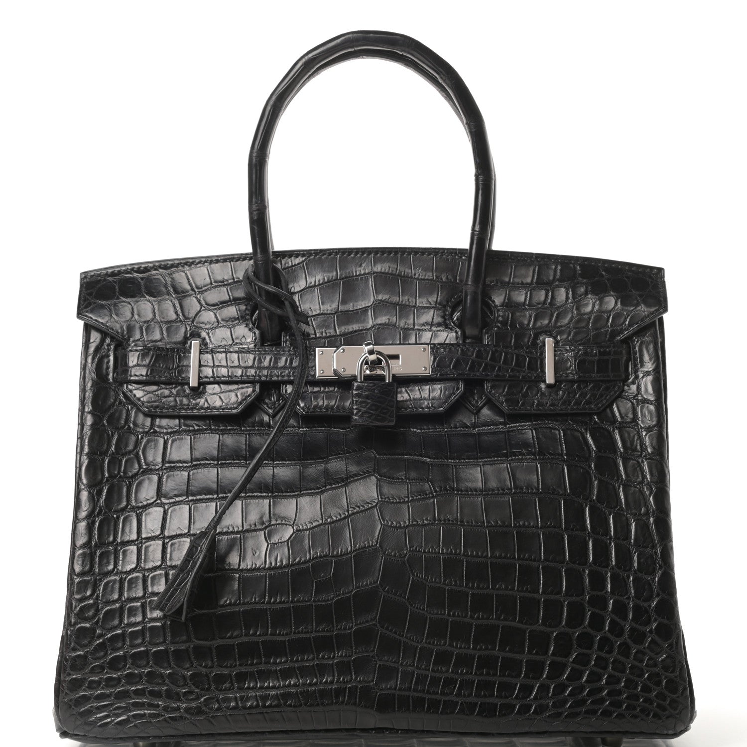 Hermes Matte Niloticus Crocodile Birkin 30 Black 33 of 43
