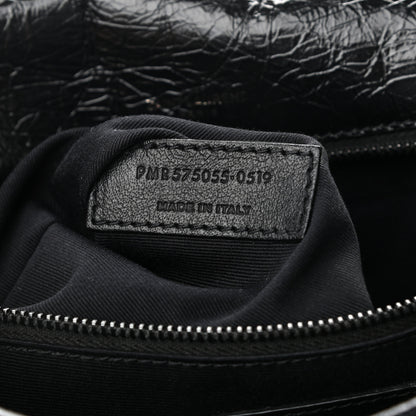 Saint Laurent Crinkled Calfskin Matelasse Monogram Medium Niki Chain Satchel Black 7 of 10