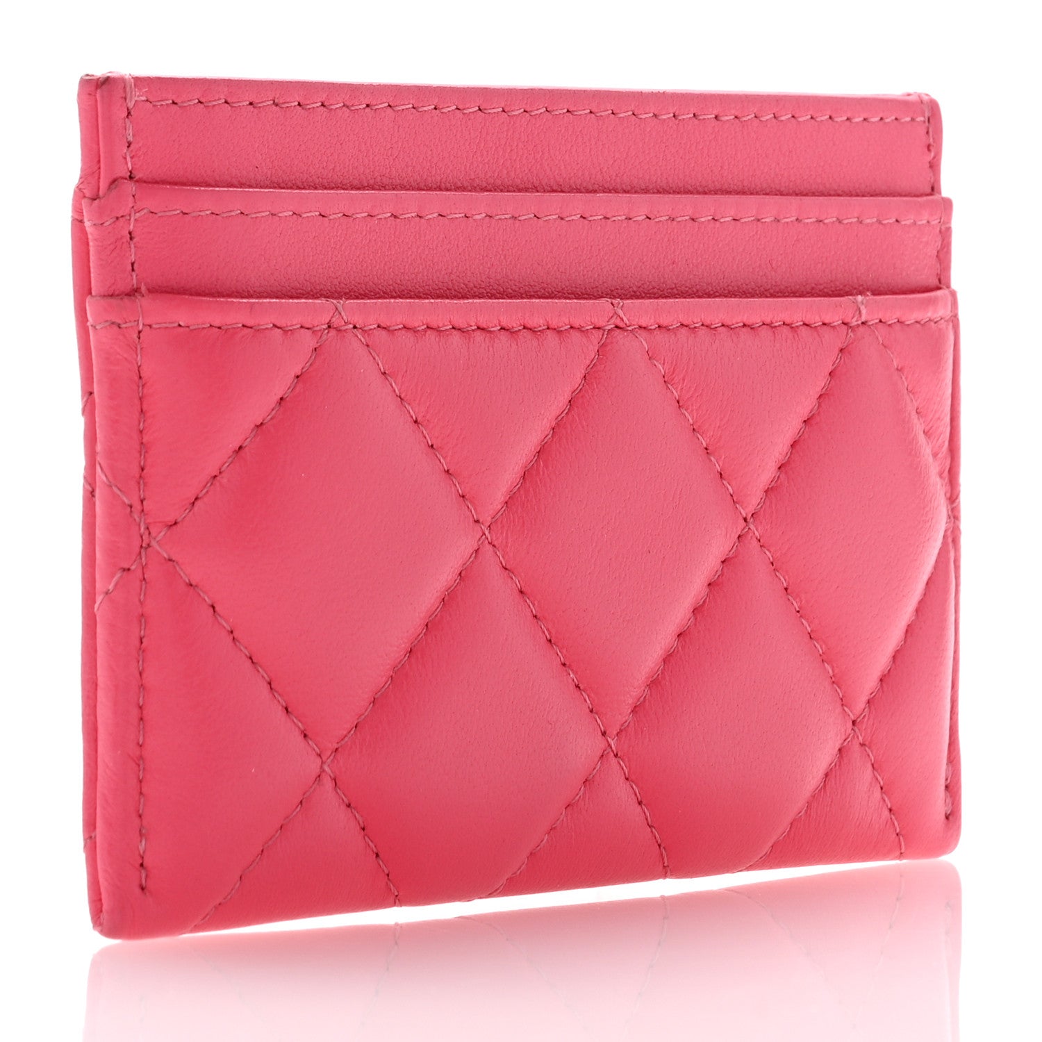 Chanel Lambskin Plexiglass Quilted Coco Love Card Holder Pink 3 of 8