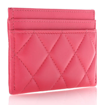Chanel Lambskin Plexiglass Quilted Coco Love Card Holder Pink 3 of 8