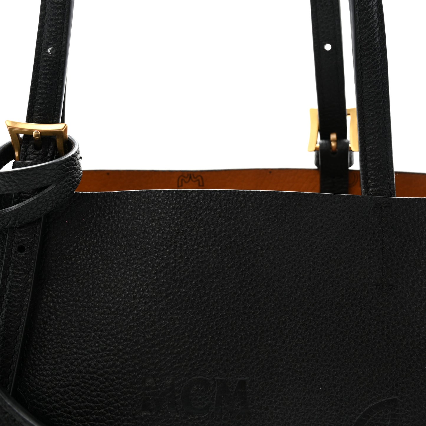Grained Calfskin Mini Himmel Shopper Tote Black
