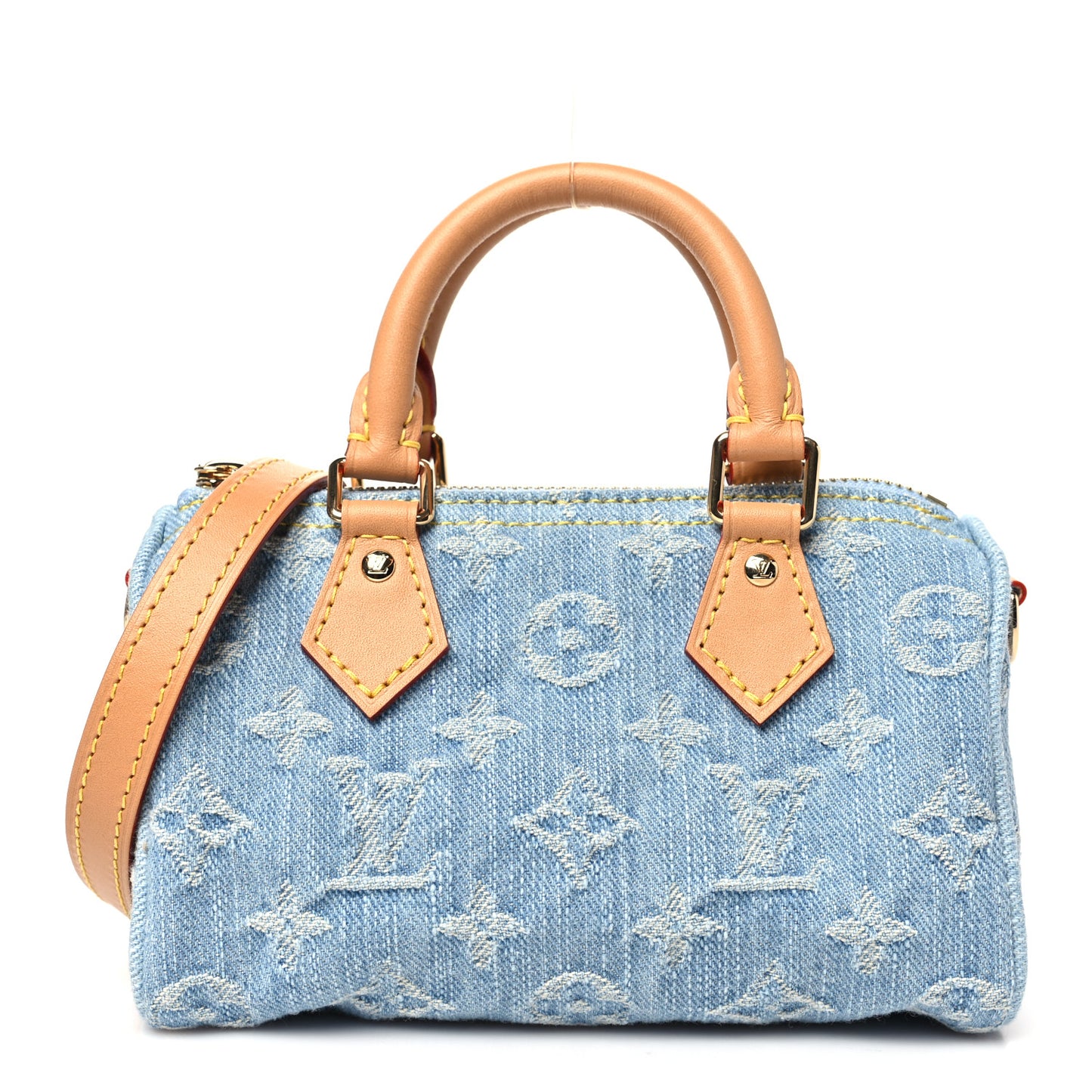 Monogram Denim Nano Speedy Sky Blue