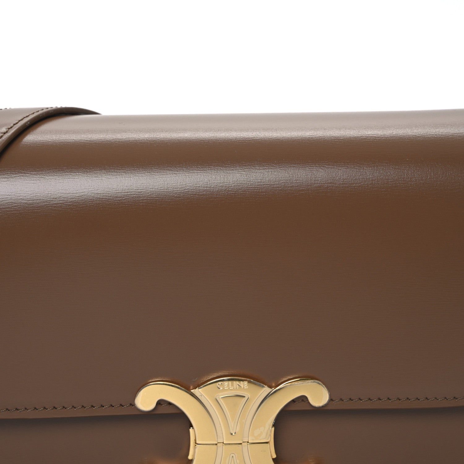 Celine Shiny Calfskin Teen Triomphe Bronze 8 of 11