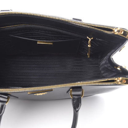 Prada Saffiano Medium Galleria Double Zip Tote Black 6 of 14