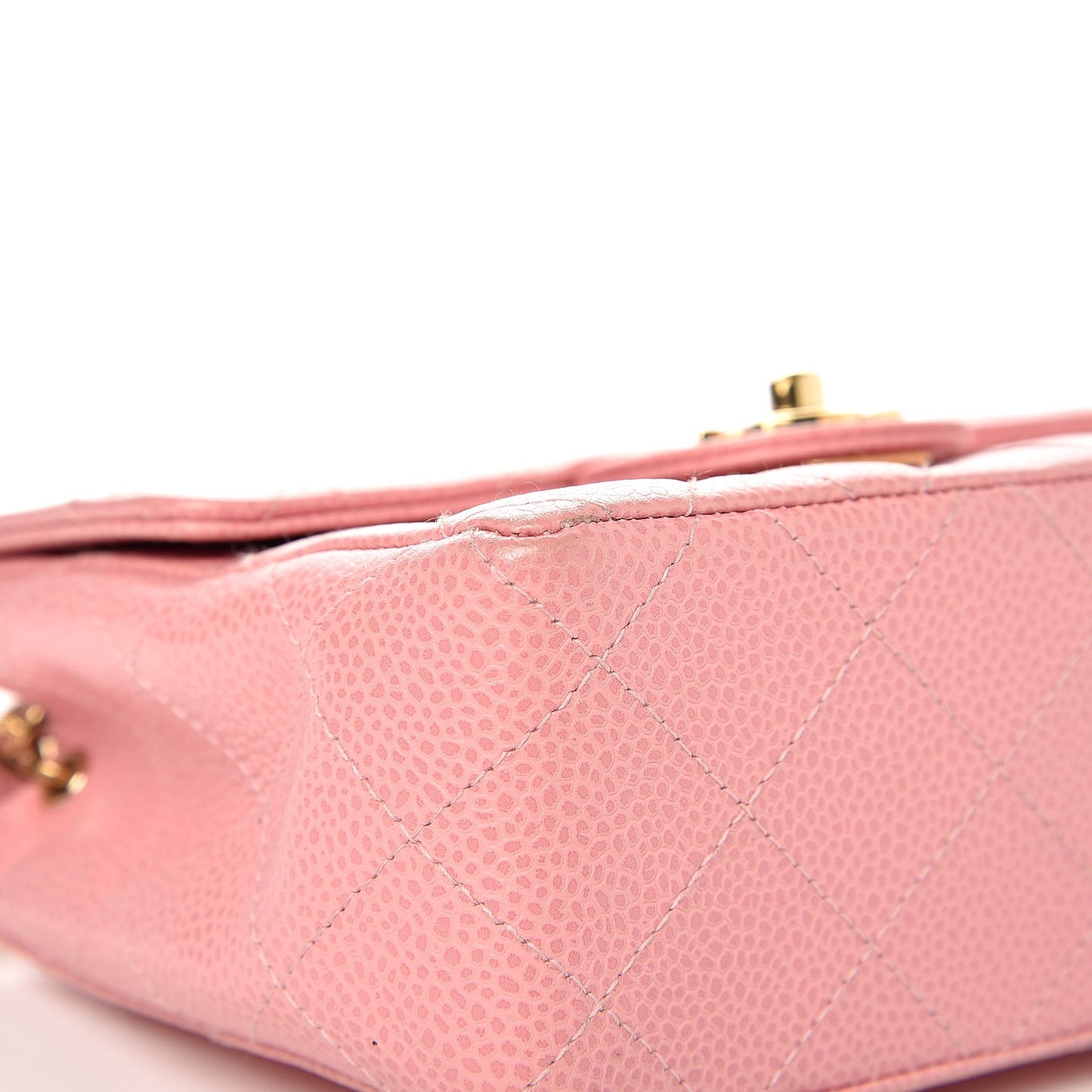 Caviar Quilted Mini Square Flap Pink