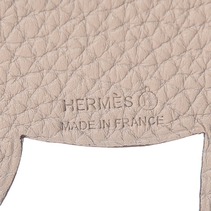 Hermes Epsom Togo Petit H Bag Charm Horse GM Gris Asphalte Trench 3 of 4