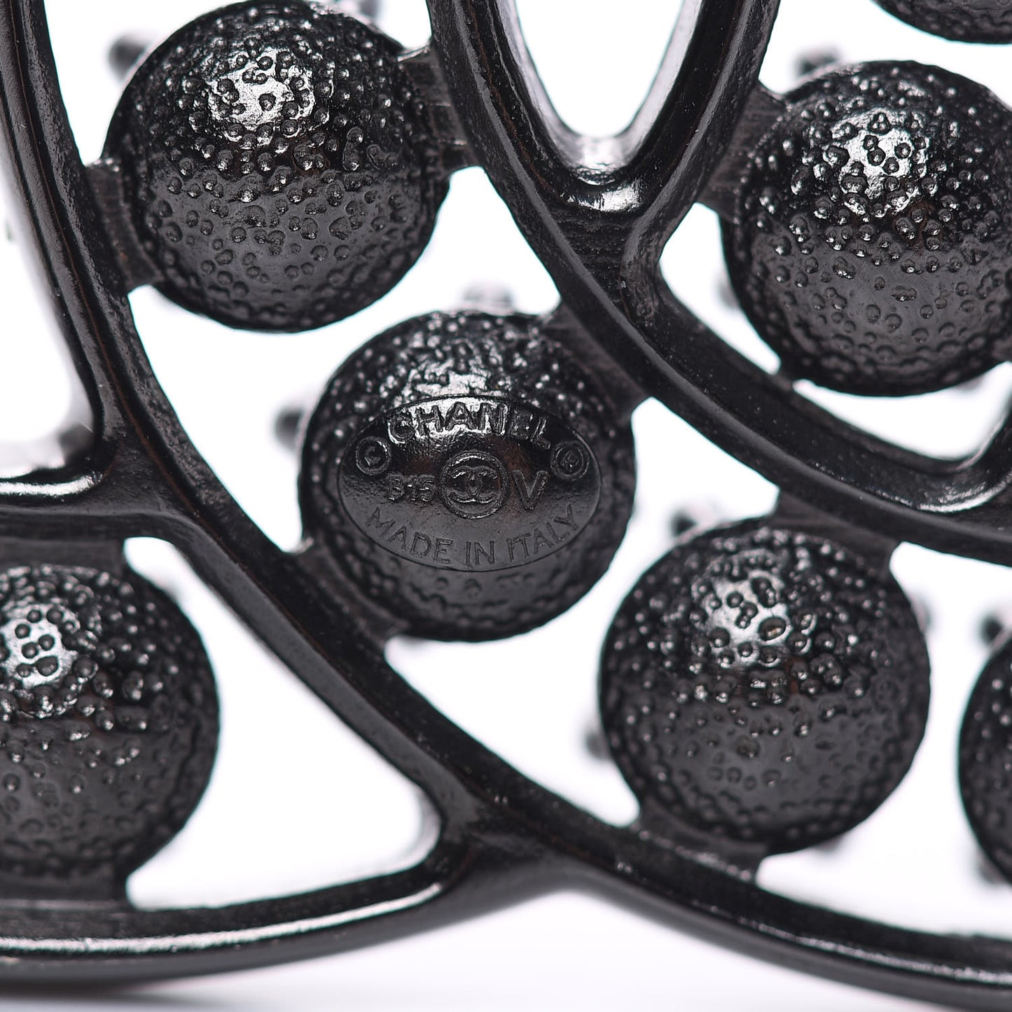 Crystal CC Brooch Black