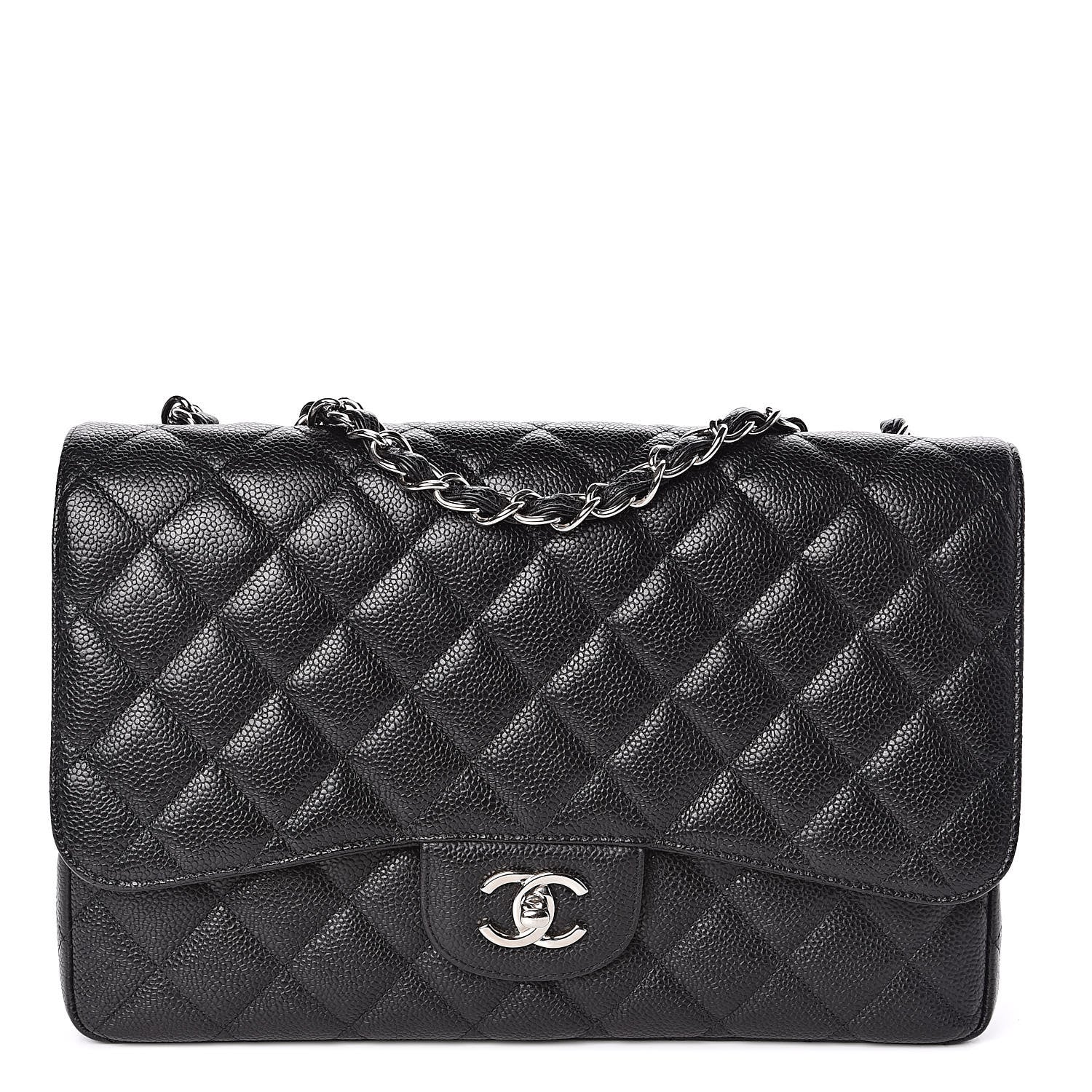 Chanel Caviar Quilted Jumbo Single Flap Black 1 of 11