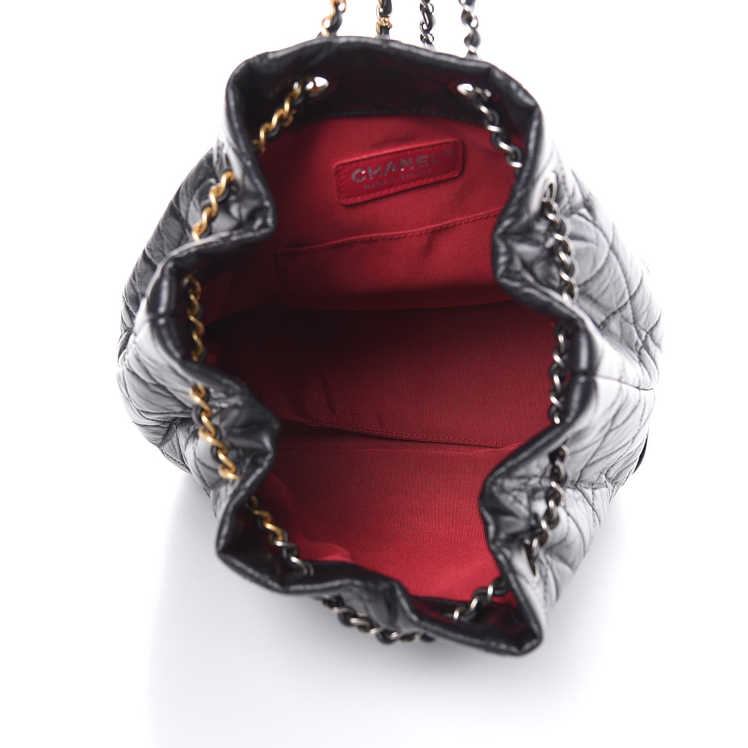 Chanel Aged Calfskin Quilted Gabrielle Backpack Black 5 of 12