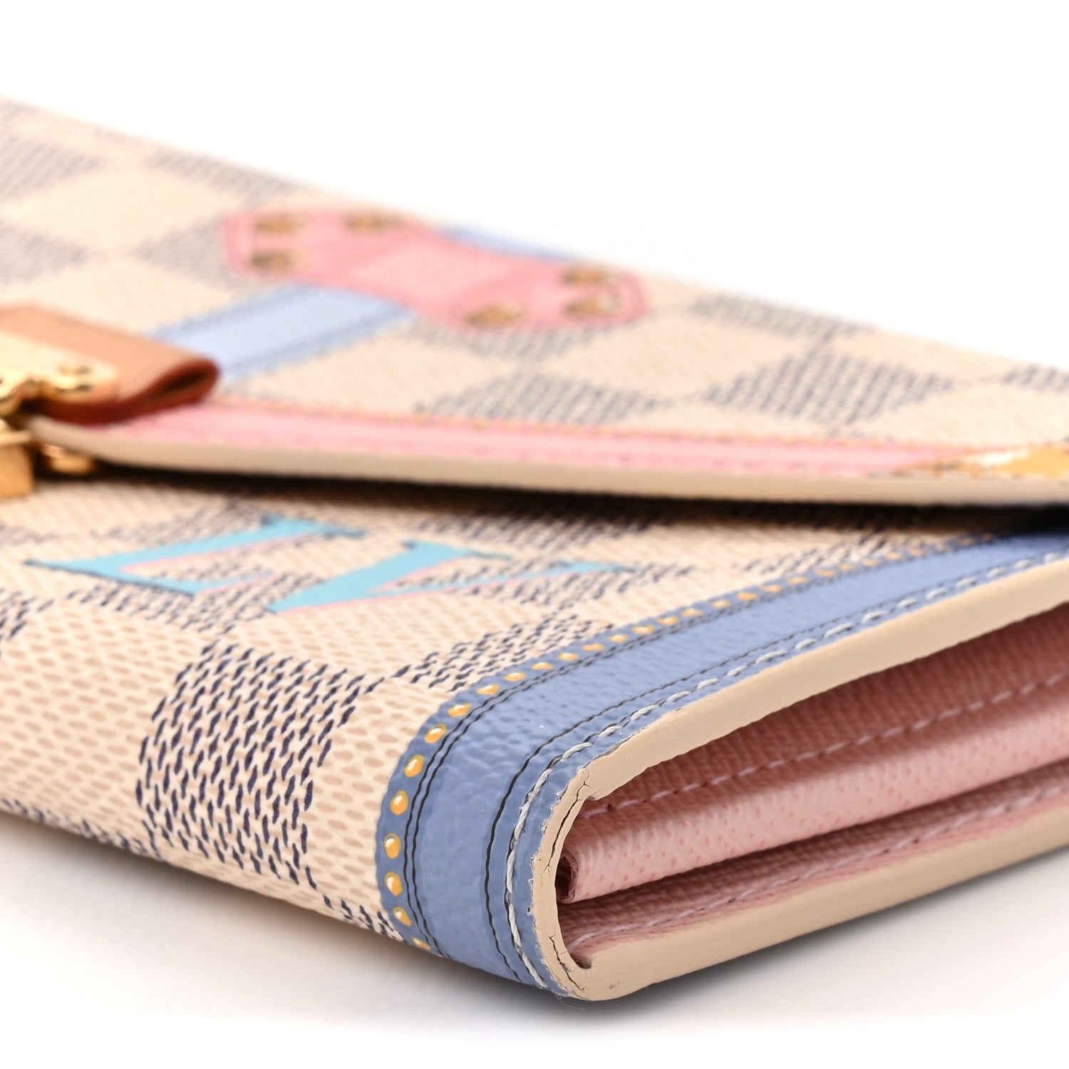Louis Vuitton Damier Azur Summer Trunks Sarah Wallet NM 8 of 11