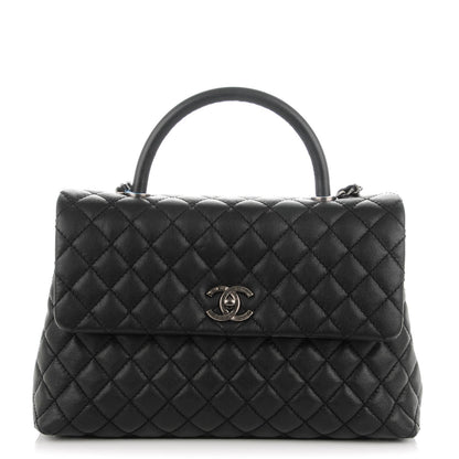 Chanel Caviar Quilted Medium Coco Handle Flap Black 1 of 8