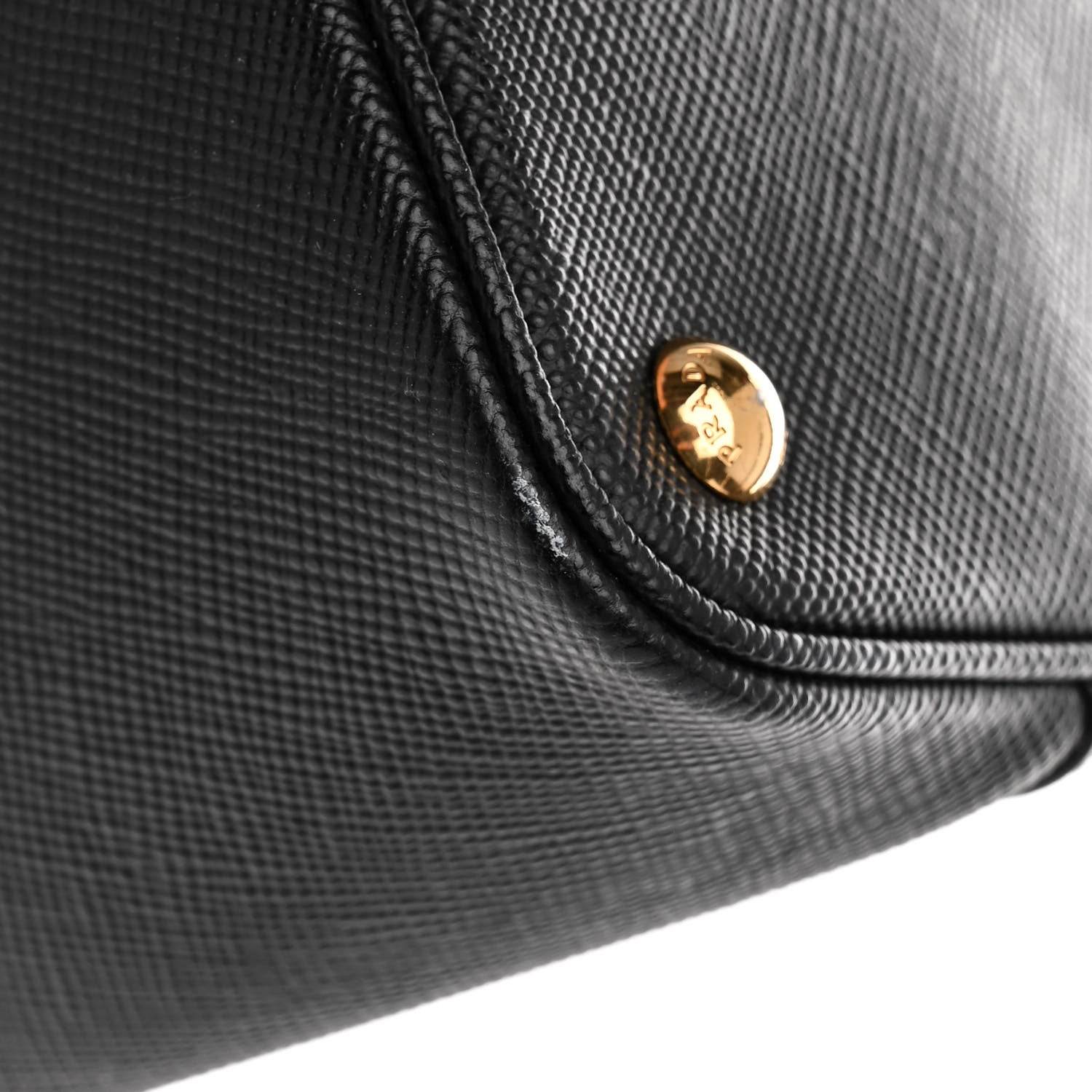 Prada Saffiano Cuir Medium Double Bag Black Fuoco 11 of 13