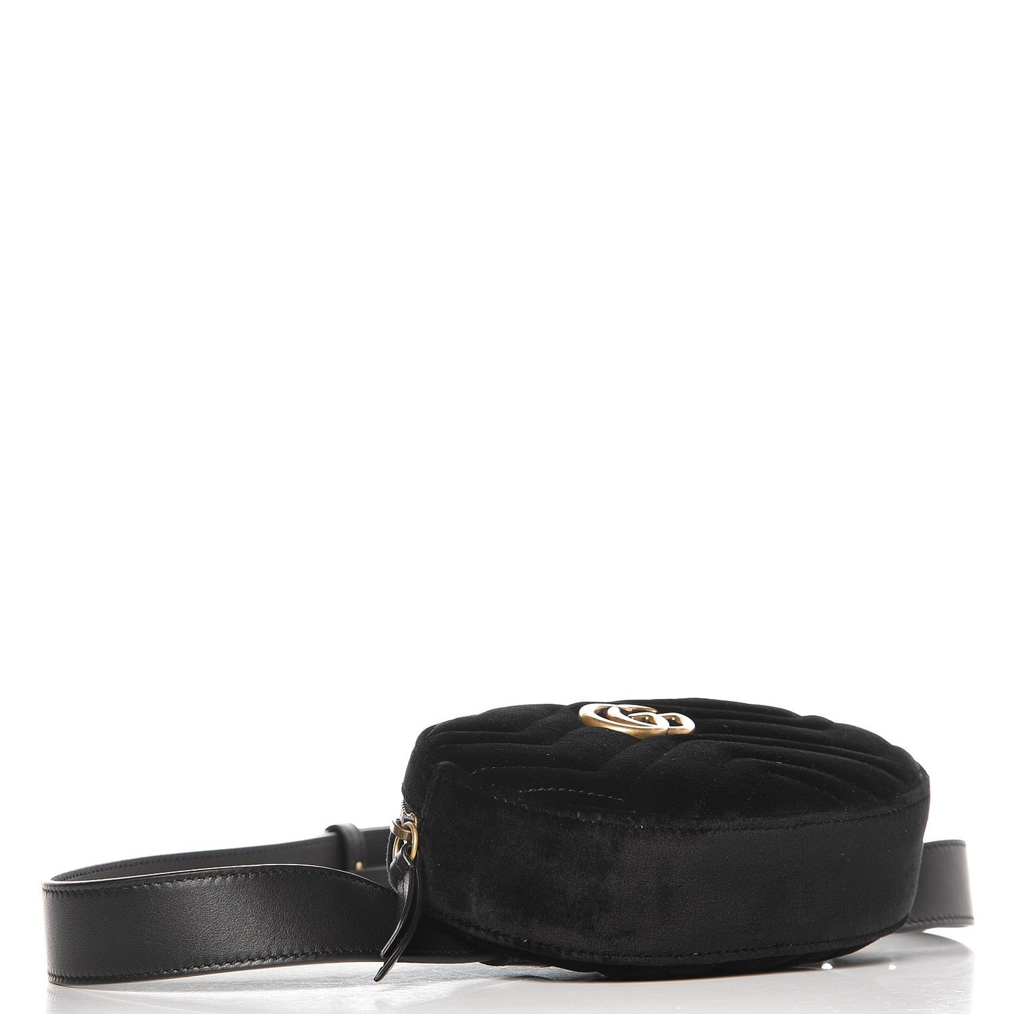 Velvet Matelasse GG Marmont Belt Bag 85 34 Black