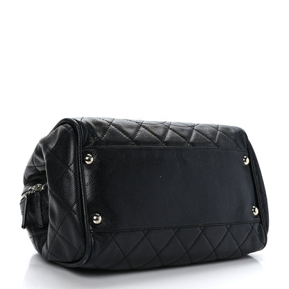 Chanel Caviar Quilted CC Timeless Bowler Black 4 of 12