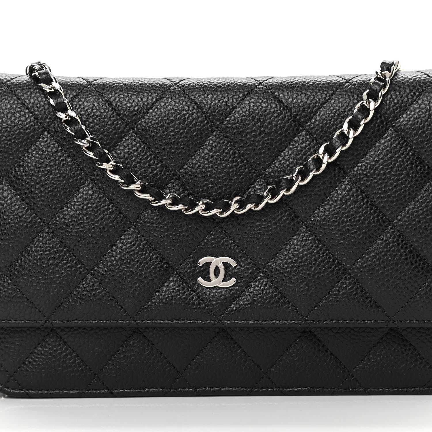 Chanel Caviar Quilted Wallet On Chain WOC Black 10 of 13