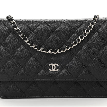 Chanel Caviar Quilted Wallet On Chain WOC Black 10 of 13