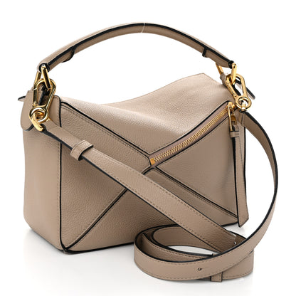 Loewe Grained Calfskin Small Puzzle Bag Sand 3 of 9